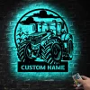 Custom Tractor Driver Metal Wall Art Led Light Personalized Farm Tractor Name Sign Home Decor Farm Truck Decoration Birthday Gift For Farmer