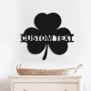 Custom Clover Metal Wall Art Led Light Personalized Shamrock Name Sign Shamrock Lucky Irish Decoration Birthday St Patricks Day Home Decor