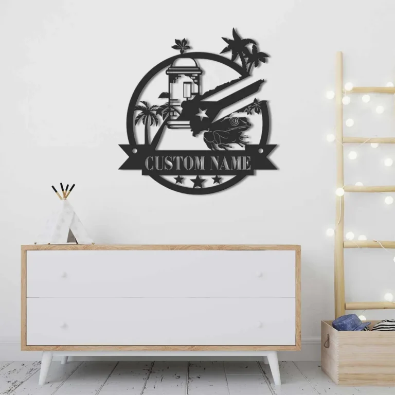 Custom El Morro Puerto Rico Map Metal Wall Art Personalized Flag Puerto Rico Lover Name Sign Decor Born In Puerto Rico Decoration Puerto Map