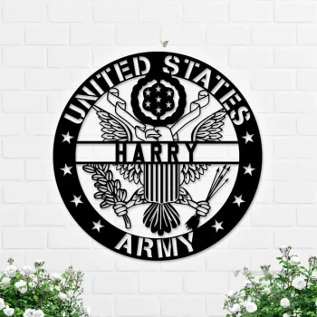 Personalized Name Us Army Veteran Metal Sign, Custom Military Sign, Veteran Wall Decor, Veterans Day Gift For Proud Soldiers