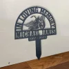 Custom Rider Memorial Metal Stake, Biker Memorial, Motorcycle With Wings Metal Sign, Riding With Angels, Loss Of Loved One, Grave Marker