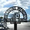 Custom Rider Memorial Metal Stake, Biker Memorial, Motorcycle With Wings Metal Sign, Riding With Angels, Loss Of Loved One, Grave Marker