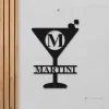 Personalized Martini Initial Name Sign Led Lights, Bar Sign, Bar Sign Decor, Martini Drinker Gift, Gift For Bartender, Shop Owner Gift Idea