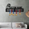 Custom Name Soccer Medal Hanger With Led Light, Medal Holder Display Rack For Awards And Ribbons, Tiered Award Rack, Soccer Team Gift Decor