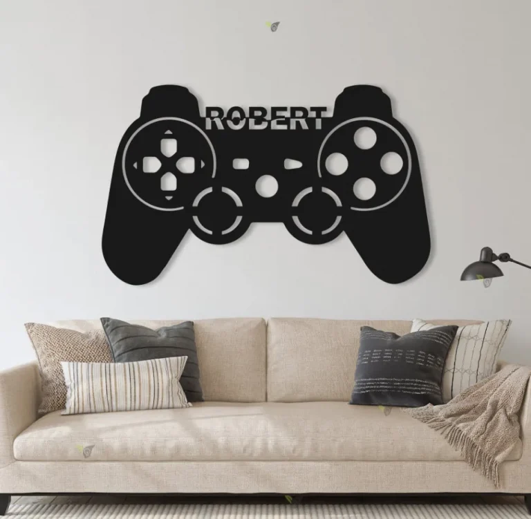 Personalized Video Game Room Metal Wall Art Led Lights, Custom Gamer Name Sign Home Decor Game Zone Kids Nursery Decoration Birthday Xmas