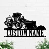 Personalized Bulldozer Driver Metal Wall Art Led Lights, Custom Bulldozer Excavator Name Sign, Home Decor, Heavy Equipment Decoration Birthday