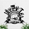 Custom Mechanic Repair Tools Metal Wall Art Led Light Personalized Handyman Name Sign Decoration Hanging For Home Mechanic Logo Decor Gifts