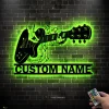 Custom Guitar Name Metal Sign Lamp Led Wall Art Decor Guitar Neon Sign Lights Personalized With Name For Guitar Lovers Music Fans Men Women