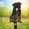 Personalized Dog Memorial Stake, Metal Stake, Pugs Dog, Sympathy Sign, Pet Grave Marker, Remembrance Stake, Pugs Stake, Pugs Lover