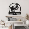 Custom Bow Hunting Metal Wall Art Led Light, Bow Hunting Sign, Hunter Name Sign, Deer Bowhunter Home Decor, Bow Hunting Metal Art, Huntergifts