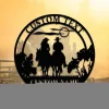 Custom Western Cowboy Cowgirl Wall Art, Western Riding Cowboy Metal Sign, Cowboy Lover Gift, Cowgirl Sign, Western Sign, Horse Lover Gift, Ranch