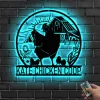 Personalized Chicken Coop Sign Farm Sunflower Metal Wall Led Light, Custom Hen Metal Sign, Farmhouse Decor, Metal Chicken Sign, Hen House Decor