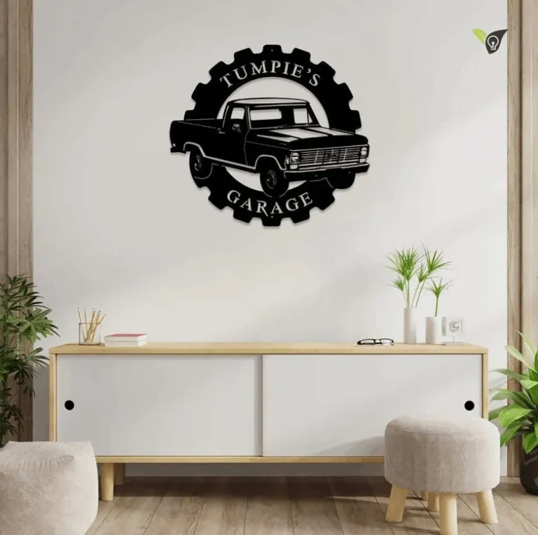 Personalized Chevy Truck Classic Car Collection Metal Sign With Led Lights, Custom Truck Name Metal Wall Art, Garage Metal Wall Art Gift