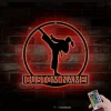 Custom Girl Karate Martial Arts Metal Wall Art With Led Lights, Personalized Kid Karate Name Sign, Home Decor