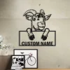 Custom Goat Farm Metal Sign Led Lights, Farn Sign, Personalized Goat Farm Metal Sign, Goat Neon Decor, Goat Wall Hanging For Decoration