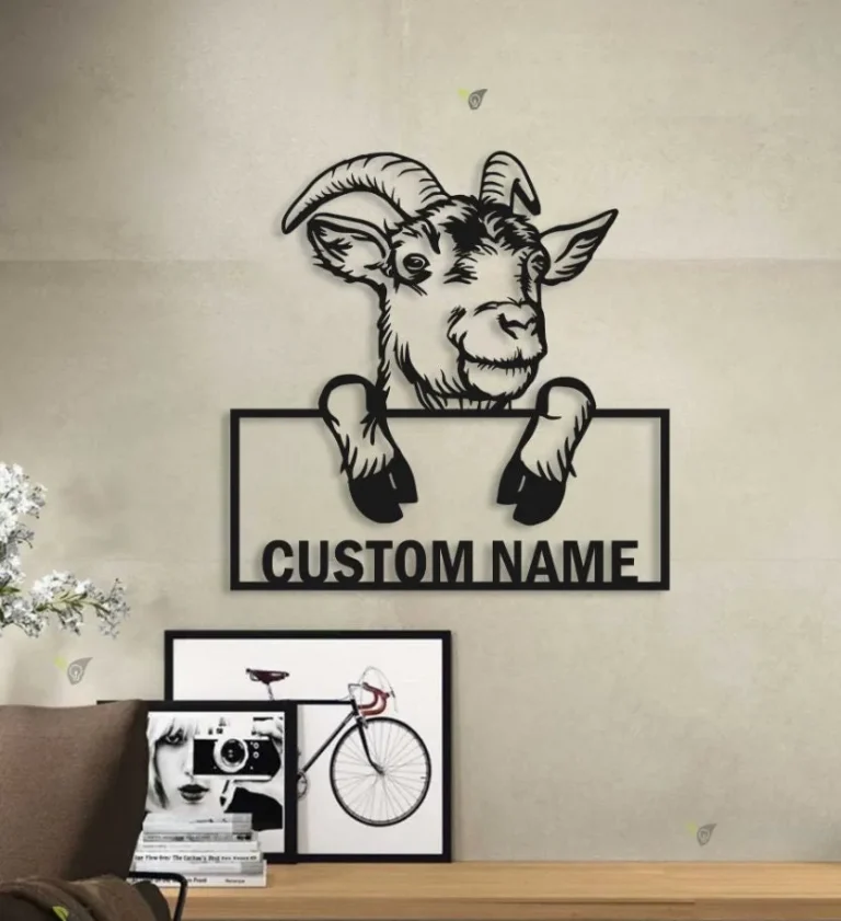 Custom Goat Farm Metal Sign Led Lights, Farn Sign, Personalized Goat Farm Metal Sign, Goat Neon Decor, Goat Wall Hanging For Decoration