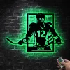 Personalized Girl Hockey Metal Sign Led Light, Custom Hockey Player Name Number Sign, Hockey Jersey Sign, Bedroom Decor, Ice Hockey Wall Art