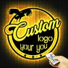 Custom Logo Design Metal Wall Art Led Light - Personalized Business Logo Name Sign Home Decor - Ideal For Home Decor & Gift