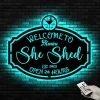 Custom Metal She Shed Sign With Led Lights, She Shed Wall Decor Craft Room Decor, Open 24 Hours, Women Cave Sign, Mom Cave Mother's Day Gift