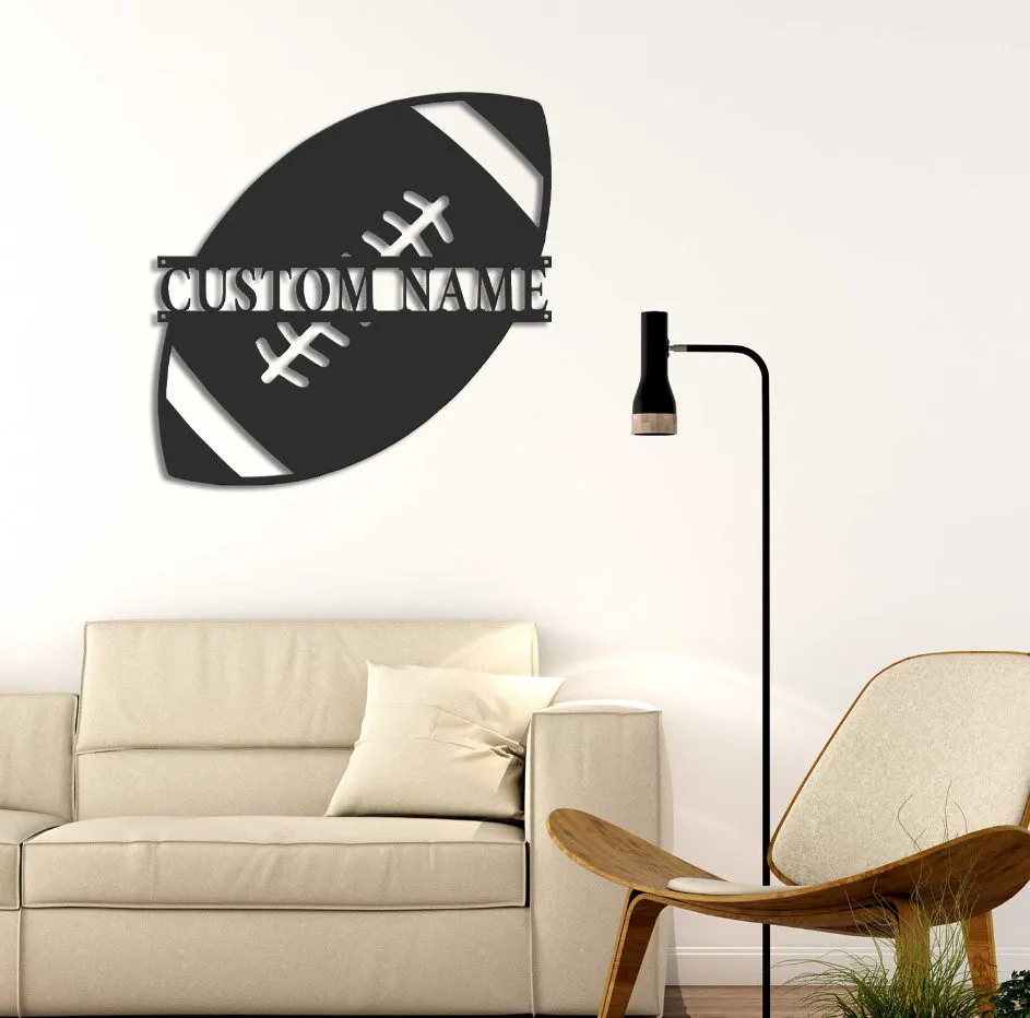 il_fullxfull.5522160930_ob65-1.webp Custom Football Metal Wall Art With Led Light, Personalized Football Player Name Sign, Sports Sign, Football Wall Decor Art, Football Team Gift