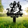 Custom Border Collie Dog Memorial Stake, Dog Memorial Plaque With Stake, Pet Grave Markers, Metal Yard Stakes, Cemetery Stake, Pet Loss Gift