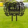 Custom Metal Yard Sign Stake, Personalized Address Sign, House Number Sign, Housewarming Gift Custom Name Sign, Front Door Stake, Garden Decor