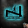 Custom Ironworker Metal Sign Led Lights, Ironworker Home Decor, Welder Name Sign, Welder Wall Hanging Xmas Gift Birthday Gift For Ironworker