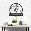 Personalized Mantises Lover Name Sign Led Light Custom Praying Mantis Metal Wall Art Home Decor Wildlife Tropical Forrest Decoration Xmas