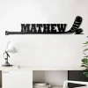 Custom Hockey Player Metal Wall Art Led Lights, Custom Hockey Stick With Name Sign, Ice Hockey Lover, Hockey Stick Sign, Home Decor