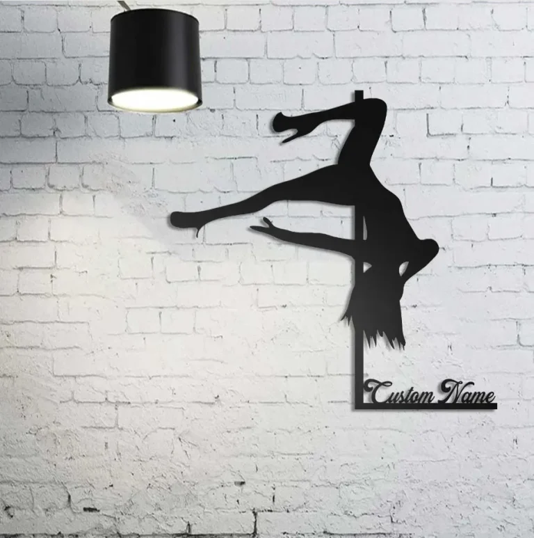 Custom Pole Dance Wall Art With Led Lights, Metal Pole Dancer Sign, Pole Dance Decor, Gift For Her, Pole Dance Lover, Dancing Room Decor