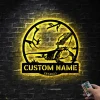 Personalized Bearded Dragon Metal Sign Led Lights, Beard Dragon Wall Art, Bearded Dragon Name Sign, Bearded Dragon Gift, Gecko Lizard Decor