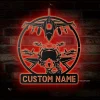 Custom Fighter Jet Pilot Metal Sign Led Light, Pilot Name Sign, Air Force Metal Sign, Aircraft Plane Home Decor, Jet Fighter Art, Pilot Gift