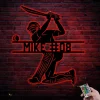 Custom Cricket Sign, Metal Wall With Led Light, Cricket Player Gift, Cricket Player Name Sign, Game Room Decor, Wall Hanger Xmas Birthday Gift