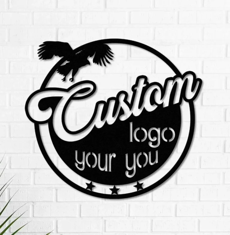 Custom Logo Design Metal Wall Art Led Light - Personalized Business Logo Name Sign Home Decor - Ideal For Home Decor & Gift