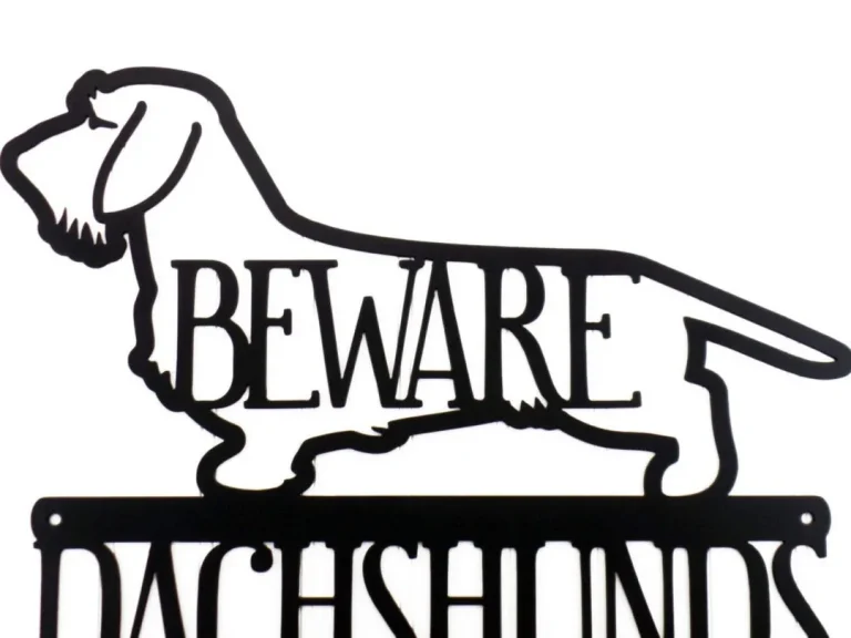 Wire Haired Dachshunds Own This Home Metal Sign - Black, Weiner Dog, Outdoor Sign, Door Sign, Dachshund Gift