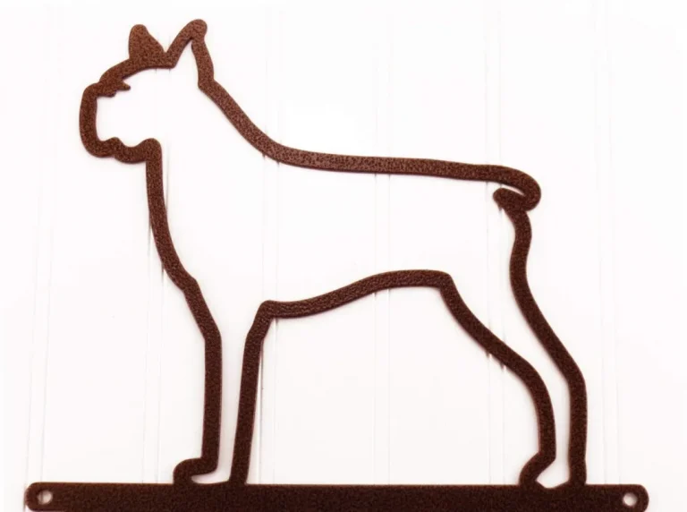 Boxer Dog Wall Art, Metal Wall Art, Metal Sign, Outdoor Sign, Dog Mom Gift, Laser Cut Steel