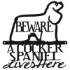 Cocker Spaniel Metal Wall Art, Dog Lover Gift, Dog Mom, Metal Sign, Wall Hanging, Outdoor Sign, Matte Black Shown, 1