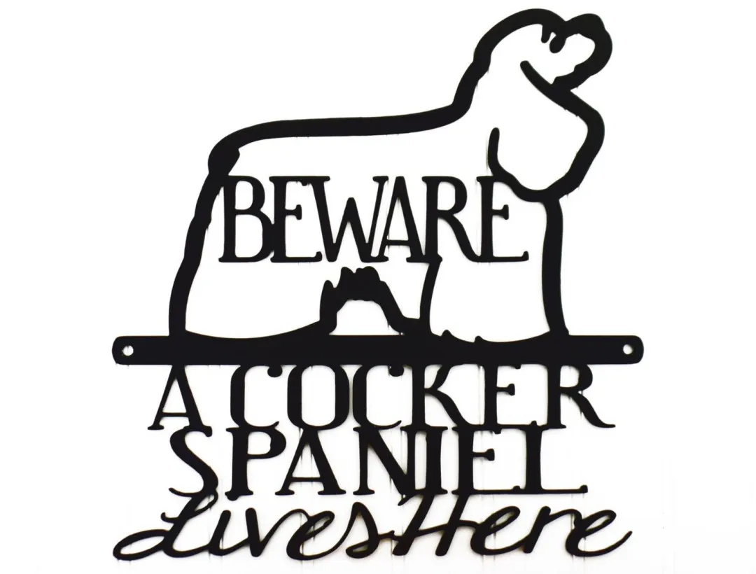 il_fullxfull.725007180_2twm_1024x1024_2x_74a4b4c1-08be-408c-90cb-c8051258d41e.webp Cocker Spaniel Metal Wall Art, Dog Lover Gift, Dog Mom, Metal Sign, Wall Hanging, Outdoor Sign, Matte Black Shown, 1