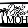 Custom Beach House Metal Sign, Palm Trees, Family Name Sign, Name Sign, Metal Wall Art, Outdoor Sign, Tropical, Beach