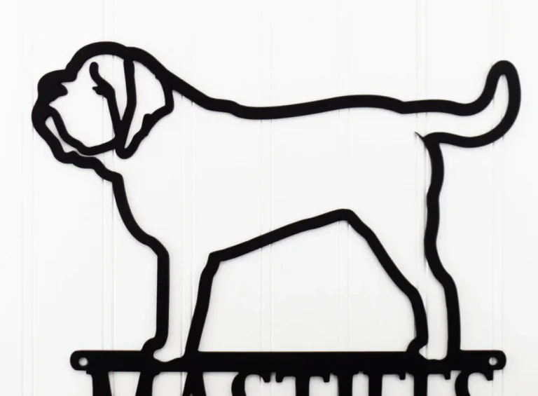 English Mastiffs Live Here Metal Sign - Black, English Mastiff, Mastiff, Door Sign, Metal Wall Art, Dog Sign