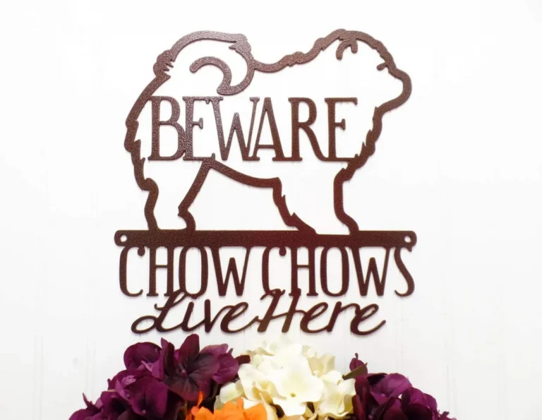 Chow Chow Dog Wall Art, Metal Wall Art, Metal Sign, Beware Of Dog Sign, Outdoor Sign, Dog Mom Gift, Laser Cut Steel