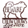 Chow Chow Dog Wall Art, Metal Wall Art, Metal Sign, Beware Of Dog Sign, Outdoor Sign, Dog Mom Gift, Laser Cut Steel