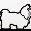 Shih Tzu Lives Here Metal Sign - Black, Outdoor Wall Art, Dog Silhouette Wall Art, Outdoor Signs, Metal Wall Art