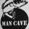 Man Cave Sign With Bass Metal Wall Art Home Decor