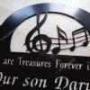 Metal Memorial Sign ,music Sign On Sturdy Double Stake, Metal Wall Art, Metal House Sign