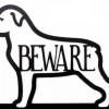 Rottweilers Live Here Metal Sign - Black, Metal Wall Art, Rottweiler, Dog, Dog Breed