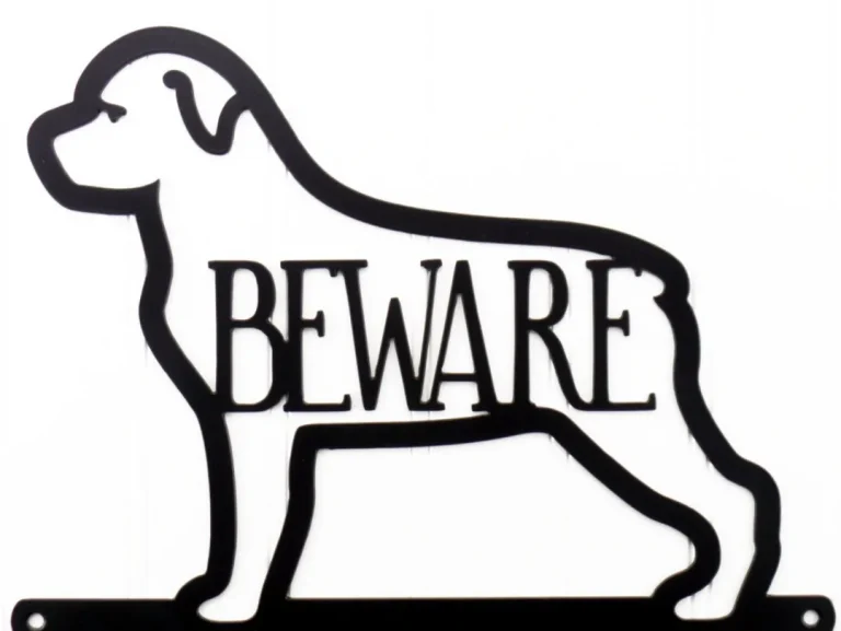 Rottweilers Live Here Metal Sign - Black, Metal Wall Art, Rottweiler, Dog, Dog Breed