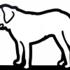 St Bernard Lives Here Metal Sign - Black, Saint Bernard, Door Sign, Wall Hanging, Wall Plaque, Wall Art, Plaque
