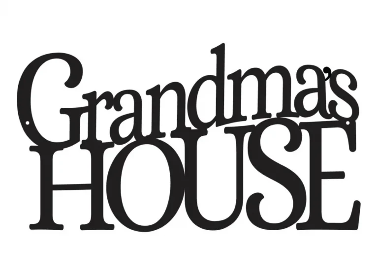 Grandma's House Metal Sign - Black, Metal Wall Decor, Grandmother Gift, Metal Sign, Metal Wall Art, Wall Deco