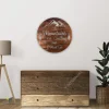 The Mountain Are Calling And I Must Go Copper Round Metal Art, Camping, Cabin, Lodge Decorative Accent
